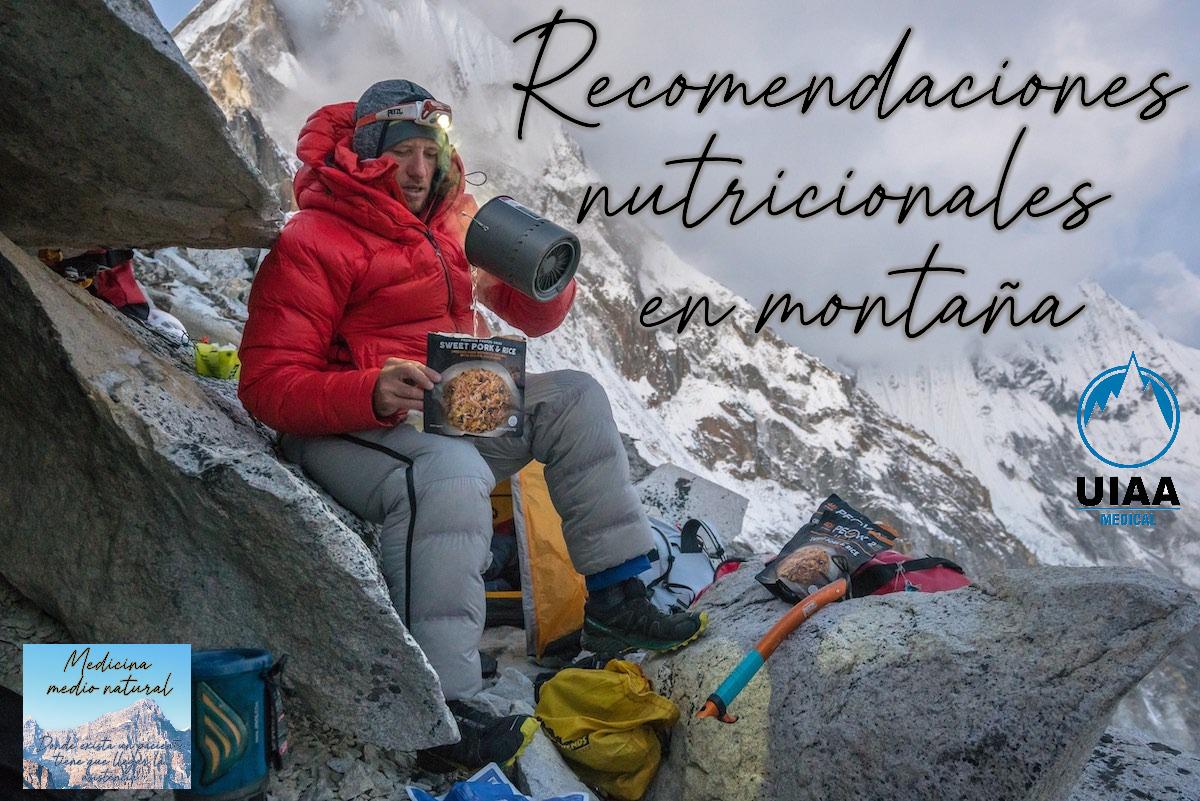 Recomendaciones nutricionales en montaña